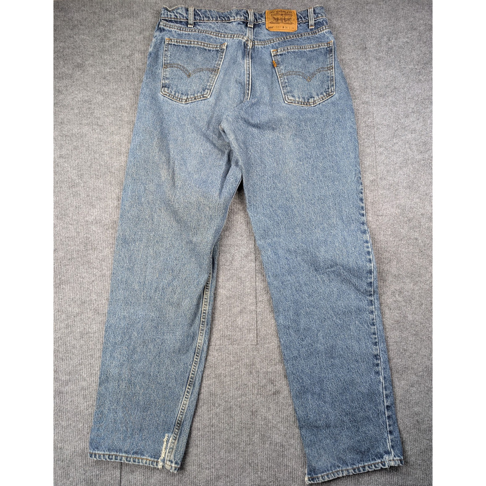 Vintage Levis 550 Jeans Mens 36x34 Relaxed Fit Orange Tab Distressed Fade 34x32
